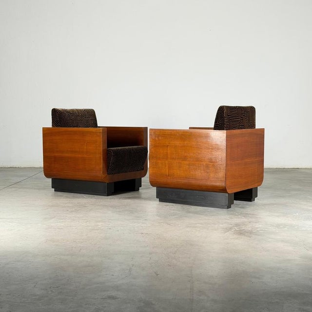 Rationalist Club Chairs by Giuseppe Pagano, 1930s, Set of 2 For Sale - Image 4 of 18