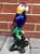 Vintage Glazed Ceramic Parrot Figurine For Sale - Image 10 of 10