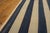 Early 20th Century 1920s Blue White Stripe Antique Agra Dhurrie Indian Rug 8'6" X 13'2" Flat Weave Cotton Carpet For Sale - Image 5 of 7