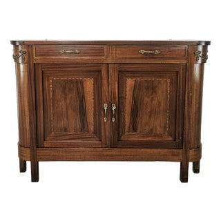 Art Nouveau Sideboard with Brass Decorations, 1920s For Sale