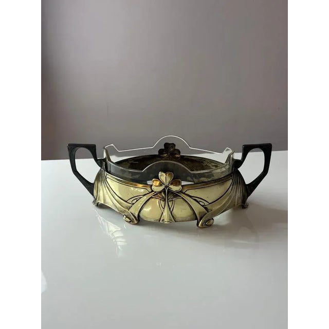 Bowl with Cloverleaf from Hans Peter Metallwarenfabrik, 1908 For Sale - Image 3 of 11