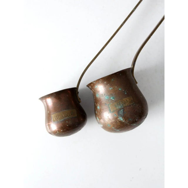 Antique Copper Liquor Ladles Pair For Sale - Image 4 of 13