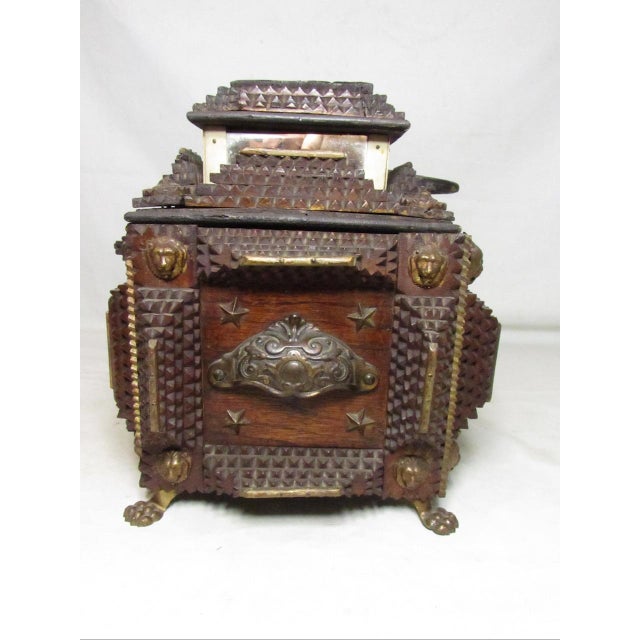 Antique Tramp Art Box For Sale - Image 14 of 18