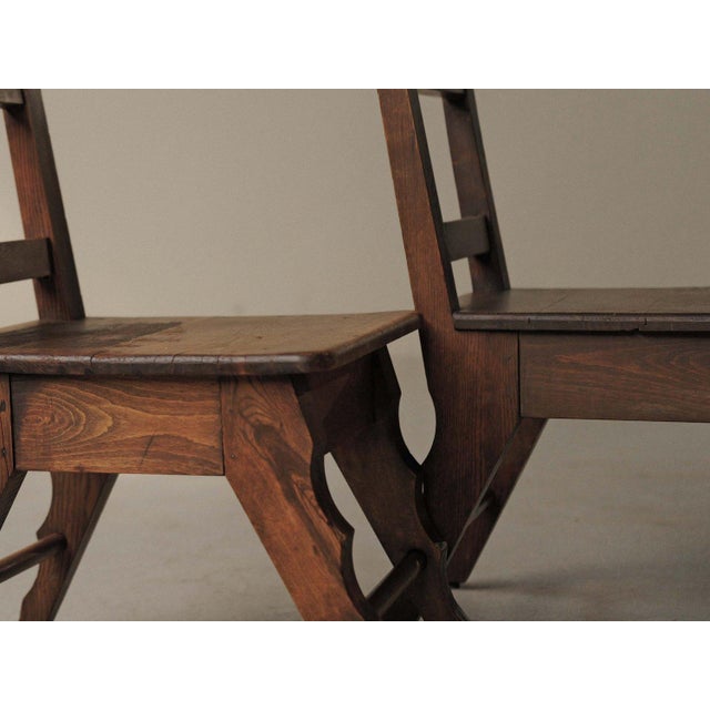 Modernist Oak Chairs, France, 1940s, Set of 2 For Sale - Image 9 of 18