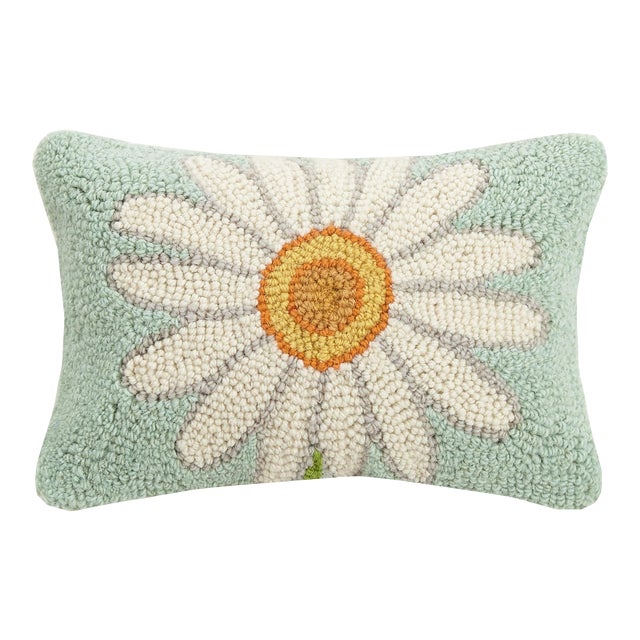 Daisy Hook Pillow, 12" x 8" For Sale