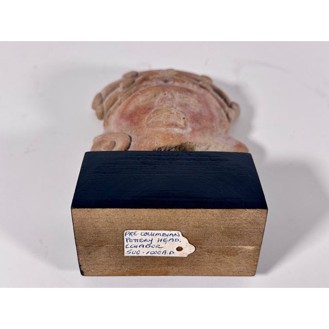 Pre-Columbian Jamacoaque Terracotta Head Fragment For Sale - Image 9 of 15