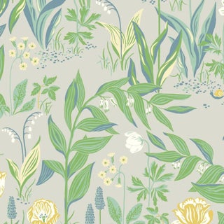 Sample - Borastapeter Spring Garden Wallpaper in Leaf Multi For Sale