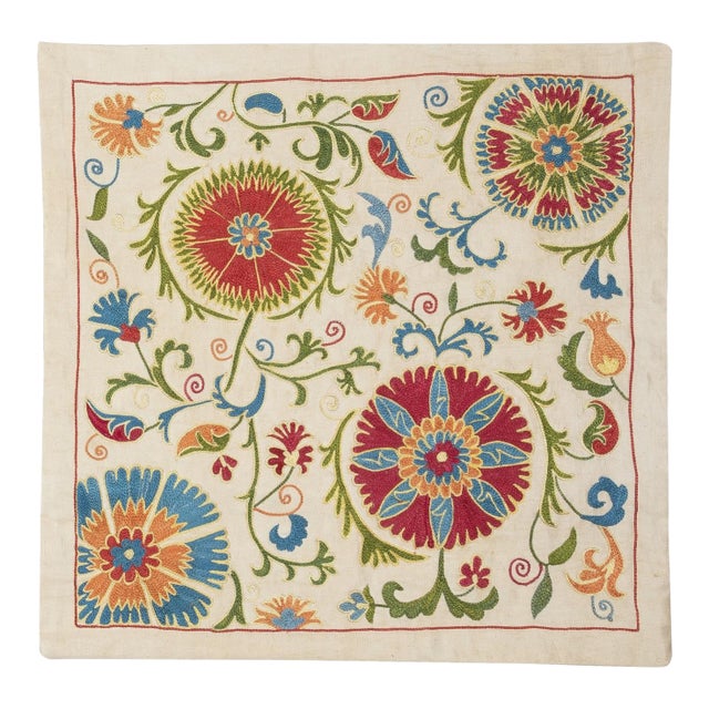 20"x20" 100% Silk Cushion Cover. Embroidered Lace Pillow. New Toss Pillow For Sale