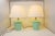 1970s Vintage 1970s Mint Green Ceramic Table Lamps, Pair With Cream Shades For Sale - Image 5 of 10