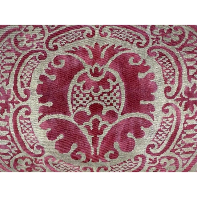 Pair of Exceptional Fortuny Textile Pillows From 1940s Italian Villa Draperies For Sale - Image 4 of 8