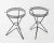 Atomic Three Hairpin Leg Tables After Tony Paul Fredrick Weinberg Iron Wire Mesh Tripod - a Pair For Sale - Image 11 of 11