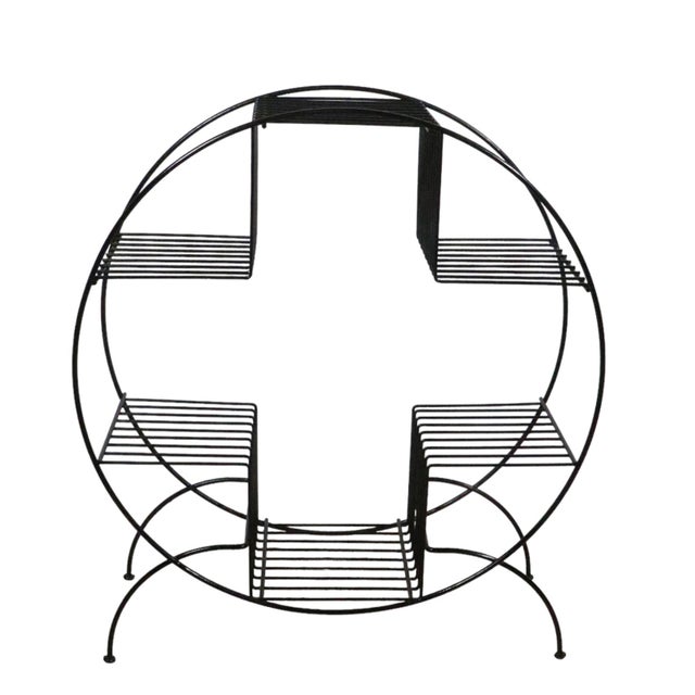Circular Mid Century Wire Plant Stand Chairish