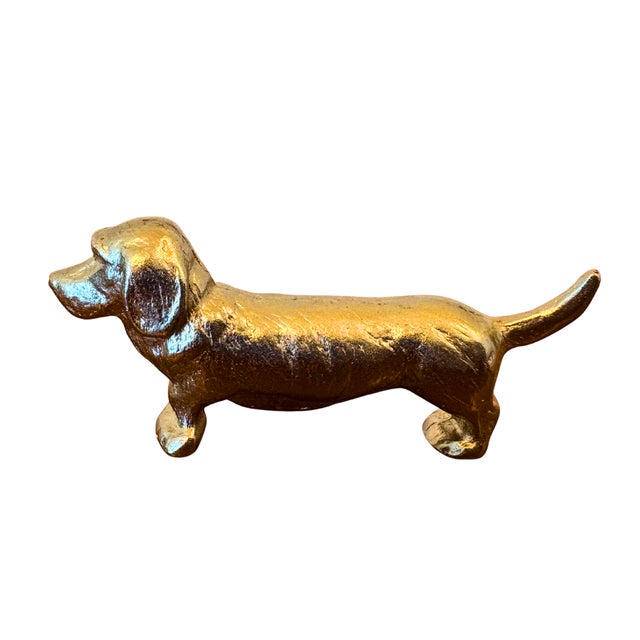 Vintage French Art Deco Silvered Metal Dachshund Knife Rests, 1930, Set of 10 For Sale - Image 4 of 8