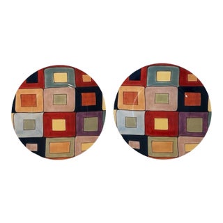 Retro Tabletops Gallery “Hendrix” Salad Plates - Set of 2 For Sale