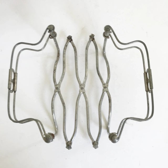 Late 20th Century Vintage Metal Folding Expanding Trivet With Handles