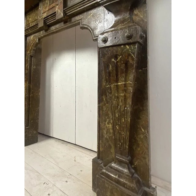 Antique Wooden Fireplace Mantle, 1900s For Sale - Image 16 of 18