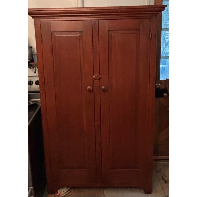 1980s Pine Cabinet With 4 Shelves and Base For Sale - Image 9 of 10