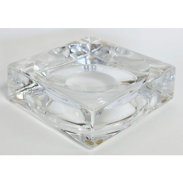 Vintage Modern Square Glass Ashtray For Sale In Kansas City - Image 6 of 7