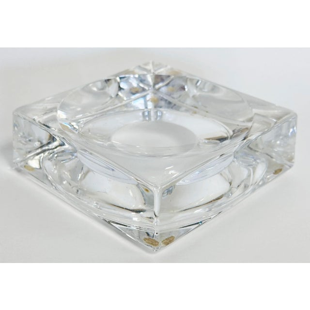 Vintage Modern Square Glass Ashtray or Catchall Dish For Sale In Kansas City - Image 6 of 7