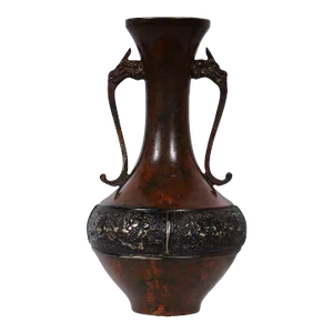 19th Century Antique Chinese Carved Bronze Vase