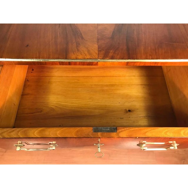 Wood Antique Biedermeier Walnut Chest of Drawers, 1820s For Sale - Image 7 of 10