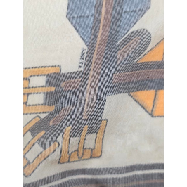 1990s Vintage Hermes Silk Scarf Joachim Metz Belts Paris France Multi Colored 17 Inch For Sale - Image 5 of 10