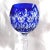 This is a piece of stemware with a clear stem and a blue cut to clear bowl. The blue glass is thick and solid with clean,...
