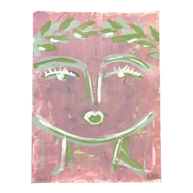 Contemporary Painting on Paper by CL Auker “Haku Lei” For Sale
