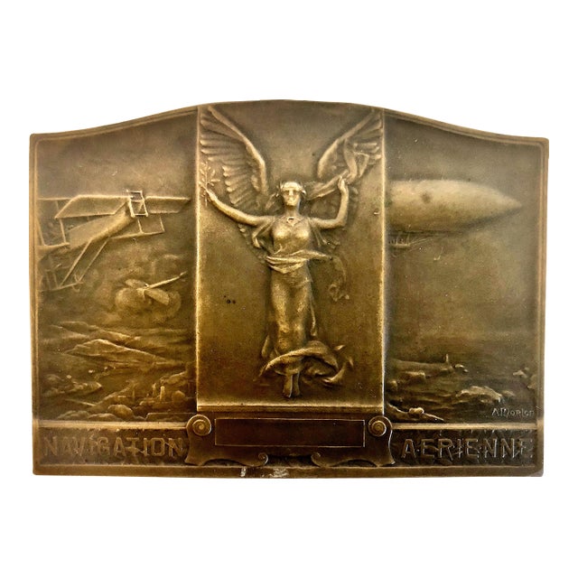 Dawn of Aviation “Navigation Aerienne” Commemorative Triptych Medal, by Pierre-Alexandre Morlon For Sale