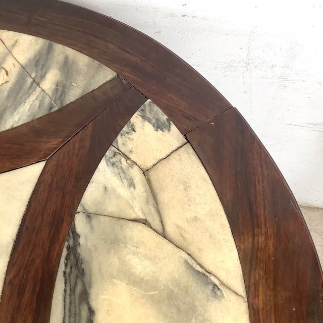 Brown 20th Century Chinese Center Table With Stone Top For Sale - Image 8 of 12