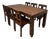 Antique Indian Dining Table and Chairs, Set of 6 For Sale