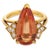 Contemporary Vintage 7.30 Carat Imperial Topaz Diamond 18k Yellow Gold Cocktail Ring, Size 7.25 For Sale - Image 3 of 6