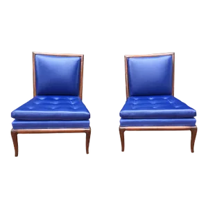 T.H. Robsjohn-Gibbings Slipper Chairs - A Pair