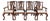 Set of 8 Hickory Chair Chippendale Dining Chairs For Sale