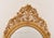 Large Antique Round Gilt Wall Mirror with Flowers and Scrolls, 19th Century For Sale - Image 5 of 11