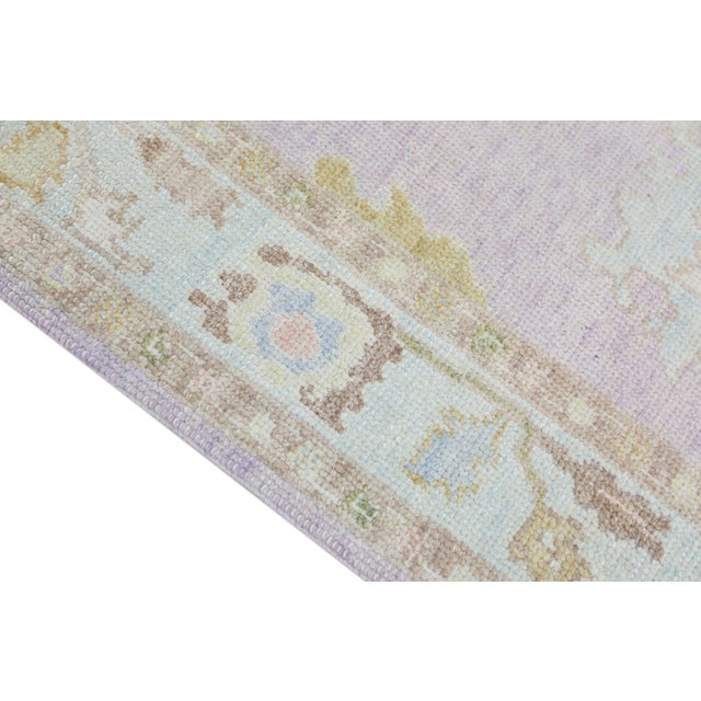 Turkish Modern Turkish Oushak Rug 3'2'' x 6'4" For Sale - Image 3 of 10