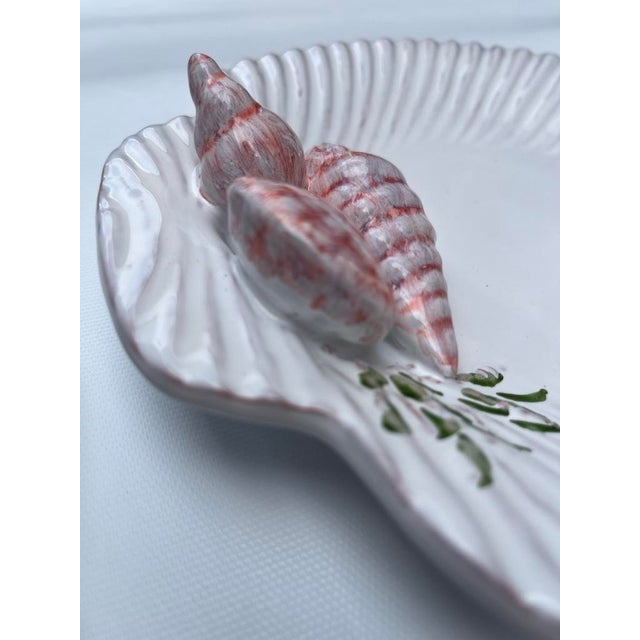 Majolica Sea Shell Dishes a Pair For Sale - Image 6 of 8