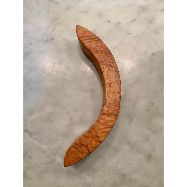 Brown Gravity Wine Bottle Holder, Made of Burl Olive Wood - Beautiful, Sculptural and Great for an Organic or Rustic Setting - See Photos! For Sale - Image 8 of 9