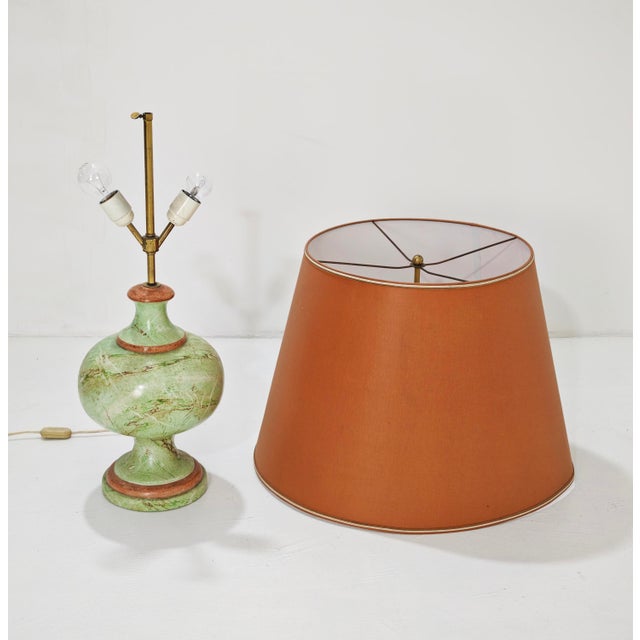 Vintage Italian Ceramic and Brass Table Lamp, 1960s For Sale - Image 4 of 17
