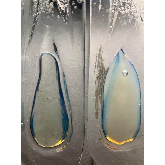 Mid-Century Modern Italian Iridescent Murano Wall Sconces from Mazzega, 1970s, Set of 3 For Sale - Image 17 of 18