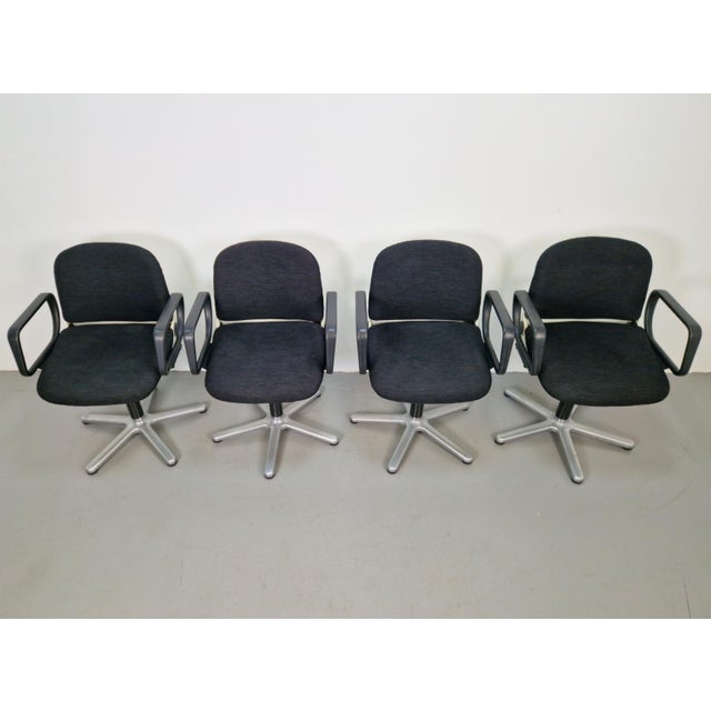 1970s Vintage Space Age Office 232 Chairs by Wilhelm Ritz for Wilkhahn, 1970s, Set of 4 For Sale - Image 5 of 16