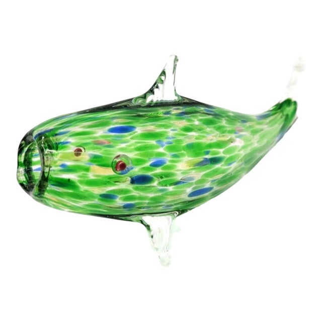 Mid Century Modern ItalianGreen Art Glass Fish Sculpture Chairish