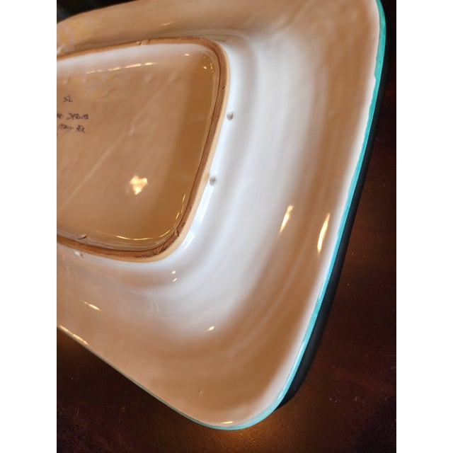 White Beautiful Vintage Deruta Ceramic Platter For Sale - Image 8 of 8