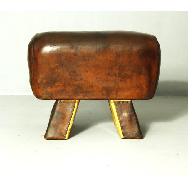 Brown Leather Gymnastics Pommel Horse, 1950s For Sale - Image 8 of 14