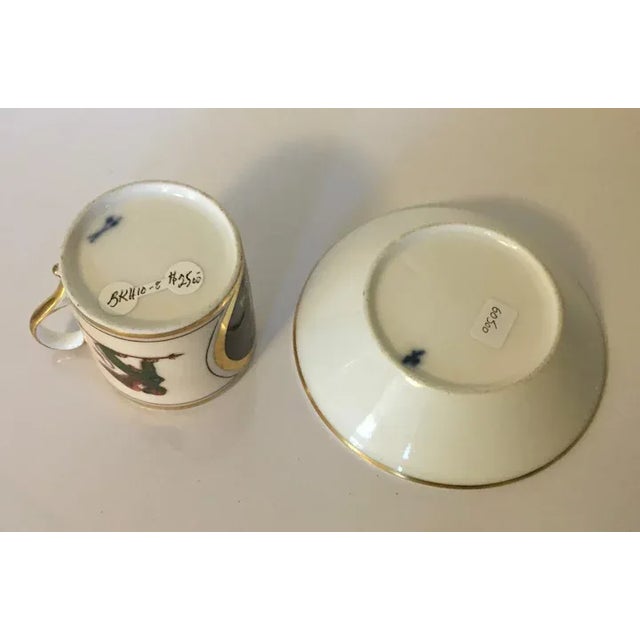 Antique Early 19th Century French Empire Porcelain La Courtille Tea Cup & Saucer - A Pair For Sale In New York - Image 6 of 13