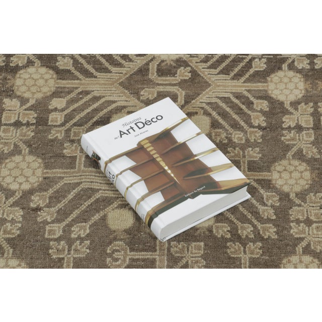 1910s Antique Distressed Khotan Runner With Pomegranates & Vinery in Green - Rug & Kilim For Sale - Image 5 of 9