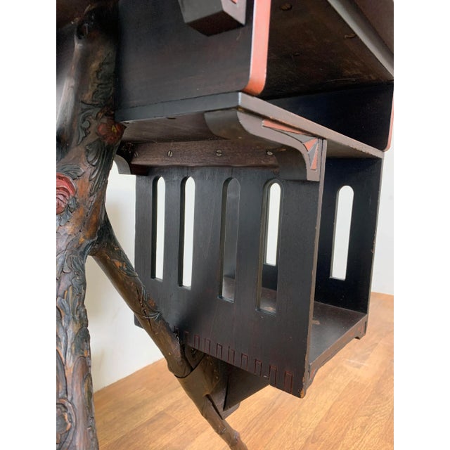 Circa 1870s-1890 Hand Carved Antique Adirondack Table Stand For Sale In Boston - Image 6 of 13