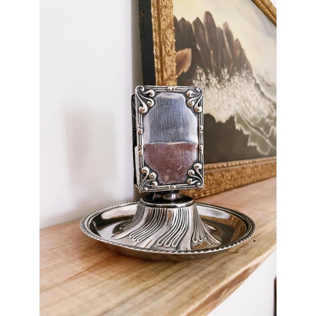 A lovely antique circa 1890s silver plated matchbox holder made by Tiffany & Co. Excellent condition, light surface marks...