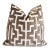 Taupe Myriad Velvet Throw Pillow With Feather Down Insert For Sale