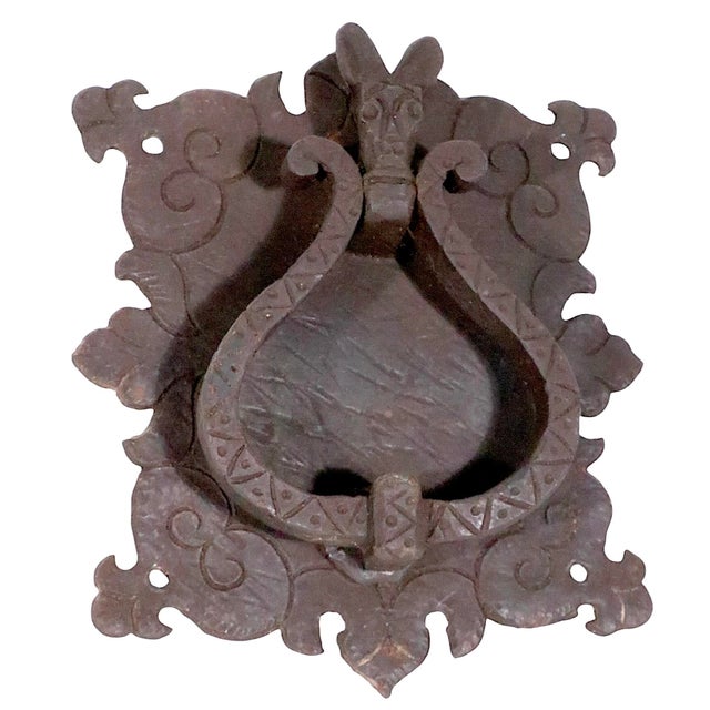 Hand Forged Gothic Door Knocker C 19th C. For Sale In New York - Image 6 of 10